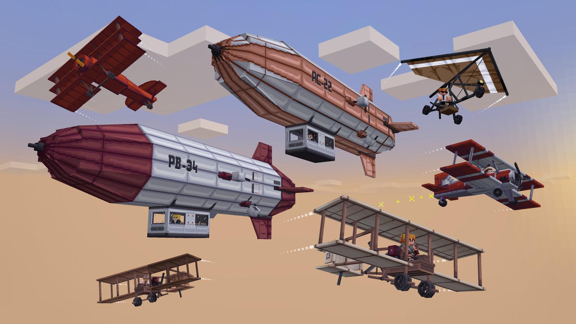 Minecraft Bedrock Airplanes Add-On