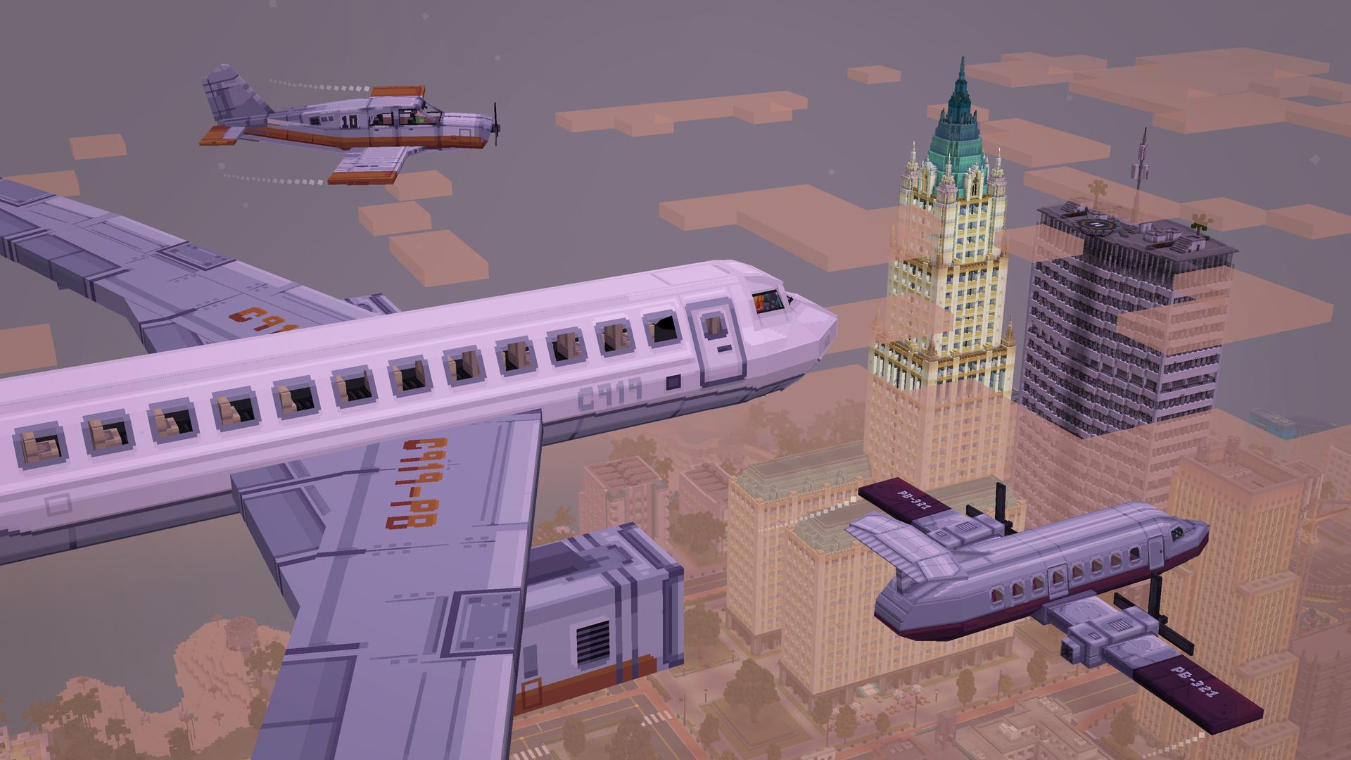 Minecraft Bedrock Airplanes Add-On