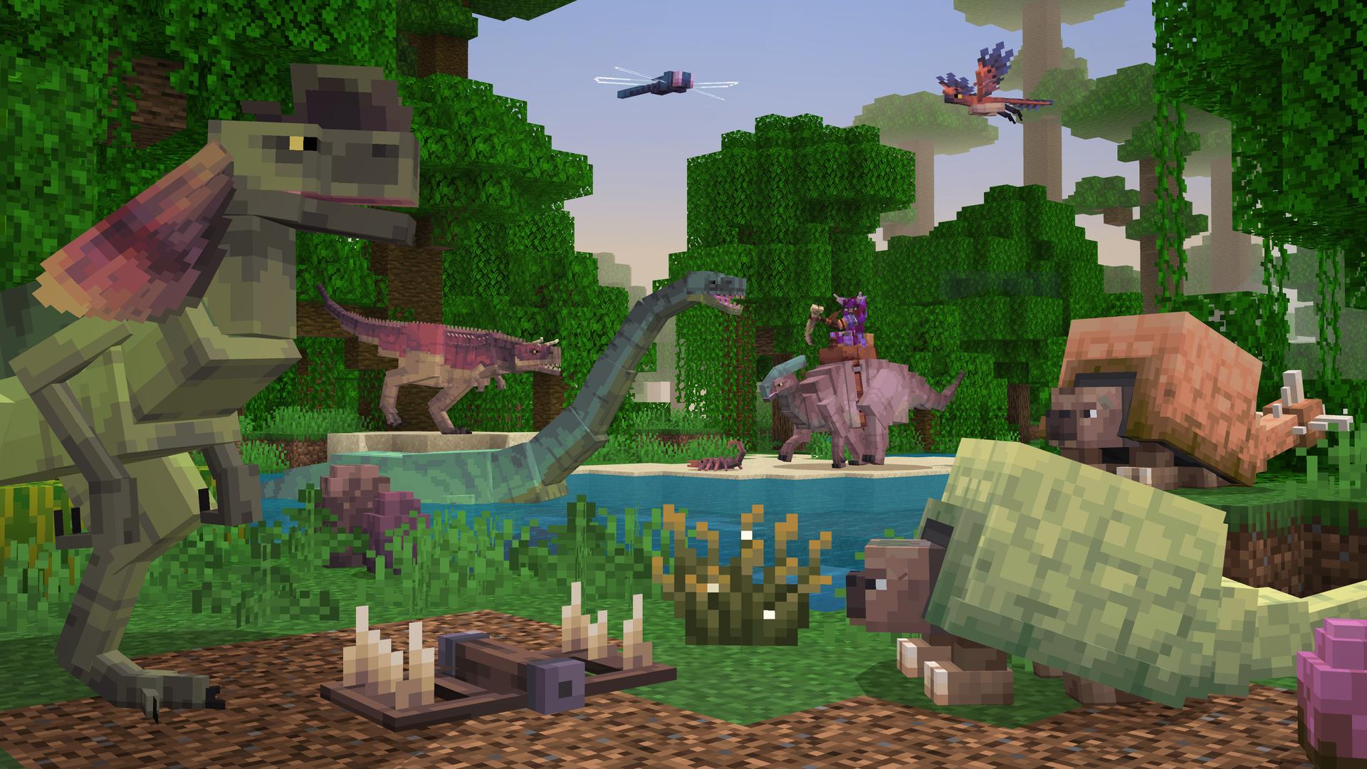 Minecraft Bedrock Add-On Dinosaurs Thumbnail