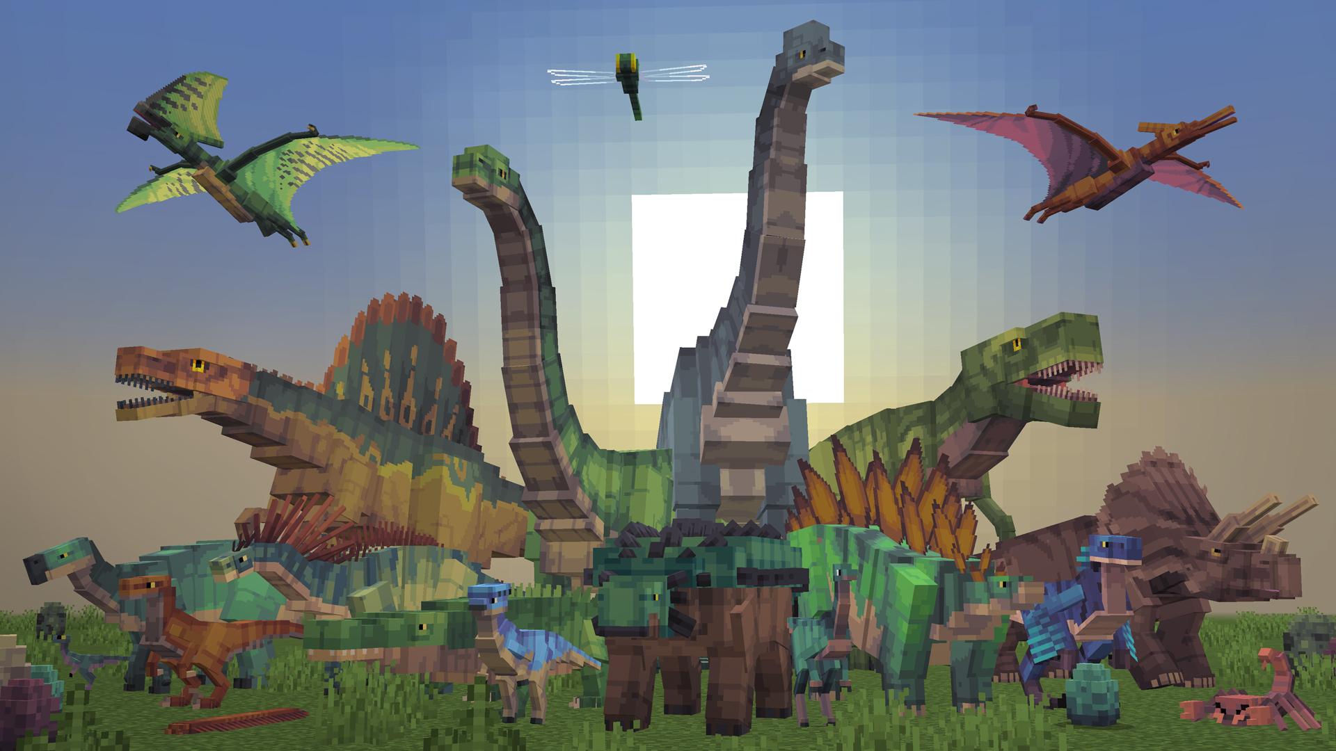 Minecraft Bedrock Add-On Dinosaurs Thumbnail