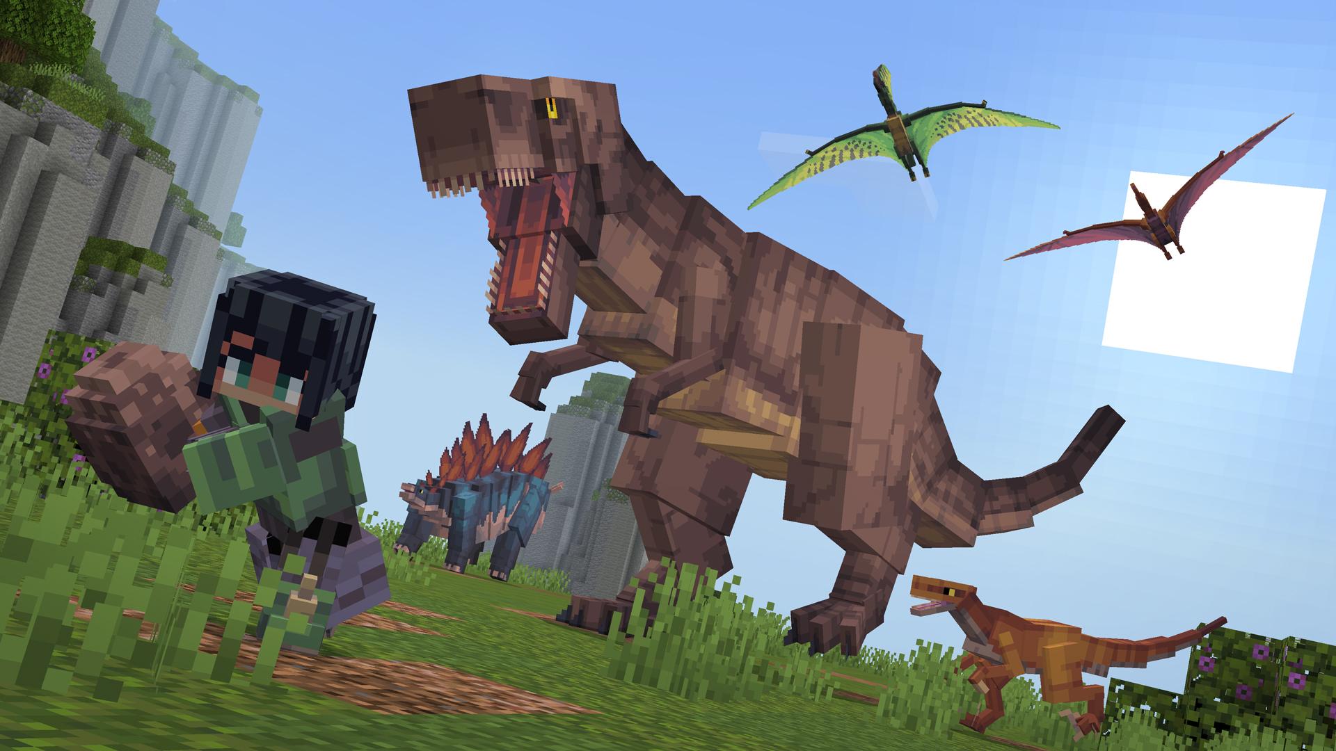 Minecraft Bedrock Add-On Dinosaurs Thumbnail