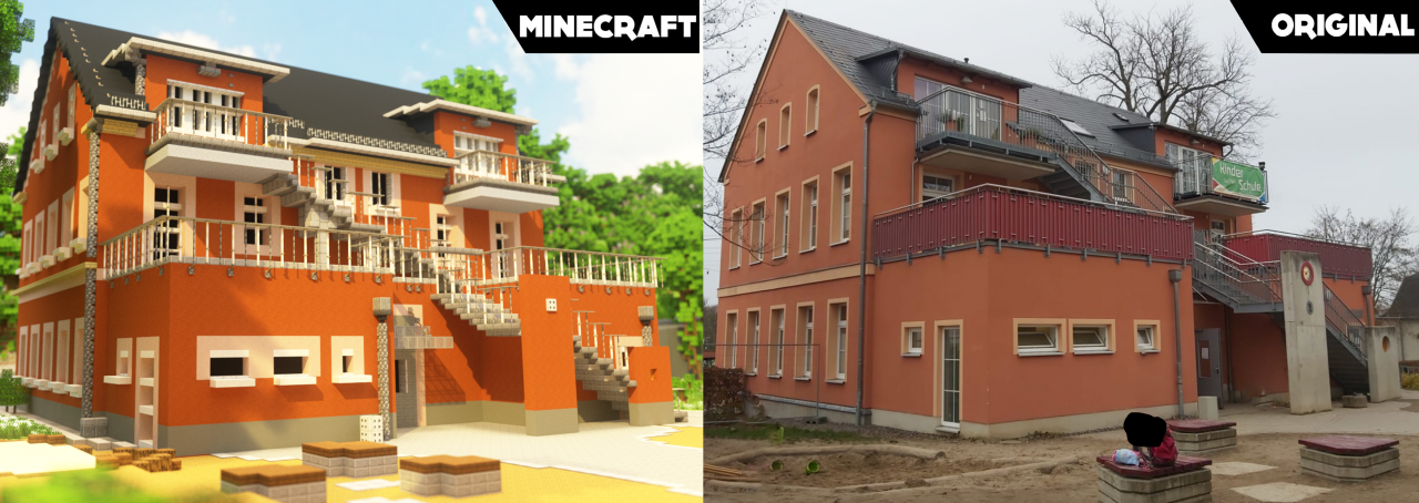 Minecraft Industriebrache wird Schule in Minecraft Project