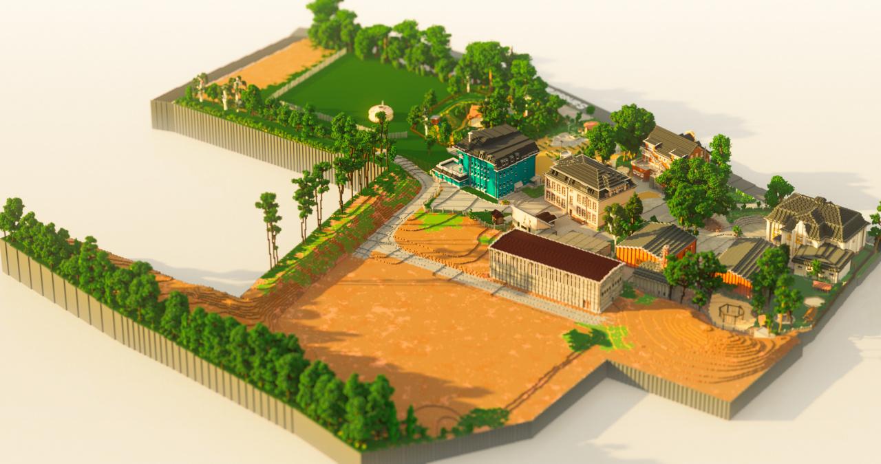 Minecraft Industriebrache wird Schule in Minecraft Project