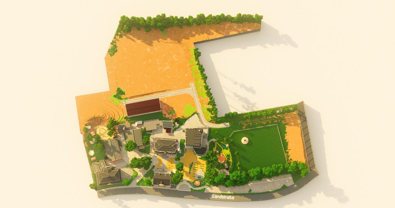 Minecraft Industriebrache wird Schule in Minecraft Project