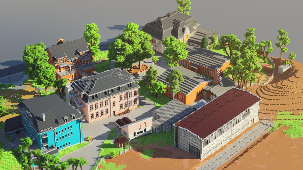 Minecraft Industriebrache wird Schule in Minecraft Project