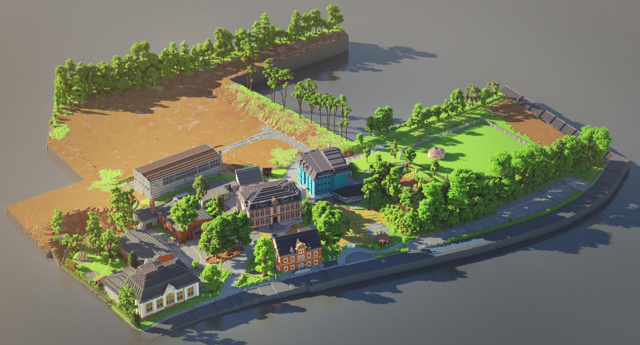 Minecraft Industriebrache wird Schule in Minecraft Project