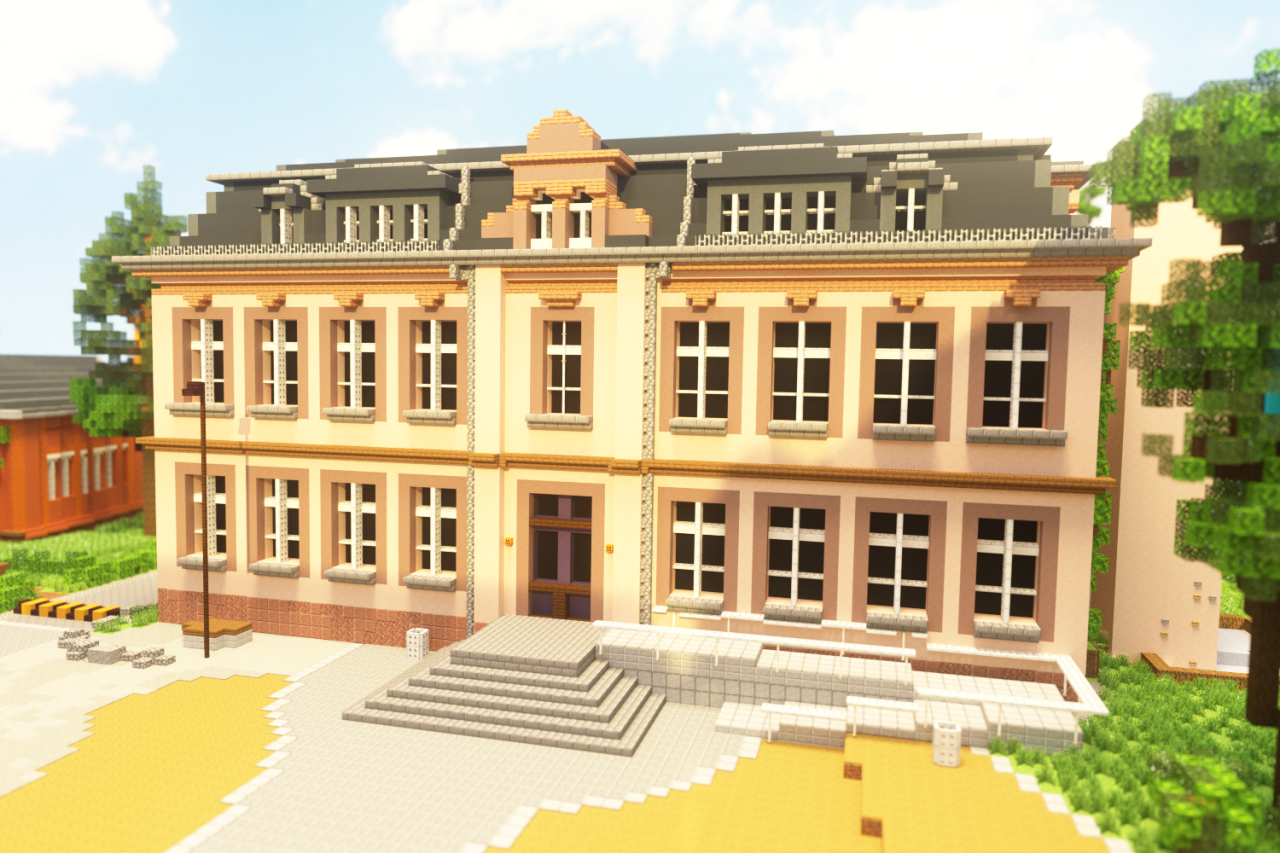 Minecraft Industriebrache wird Schule in Minecraft Project