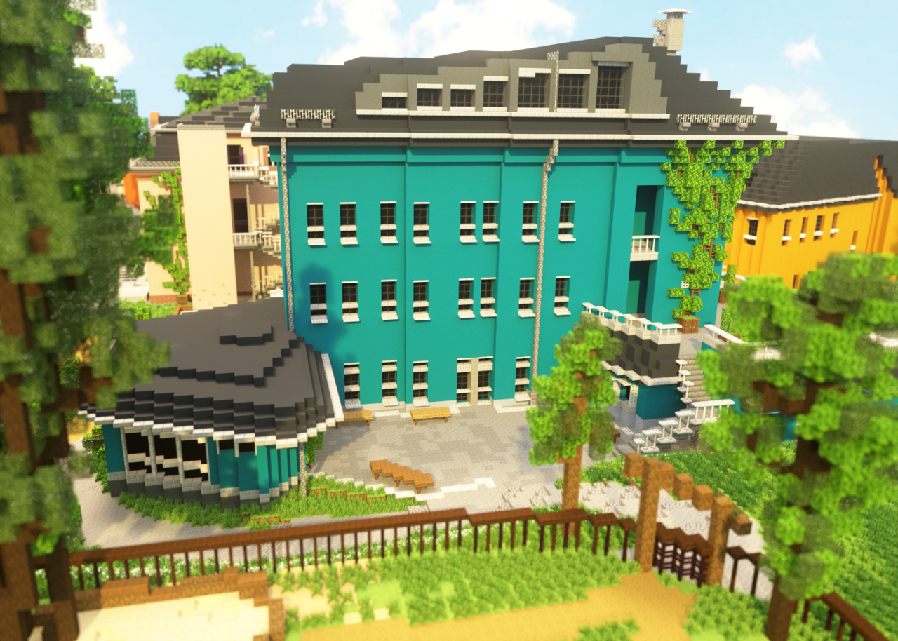 Minecraft Industriebrache wird Schule in Minecraft Project