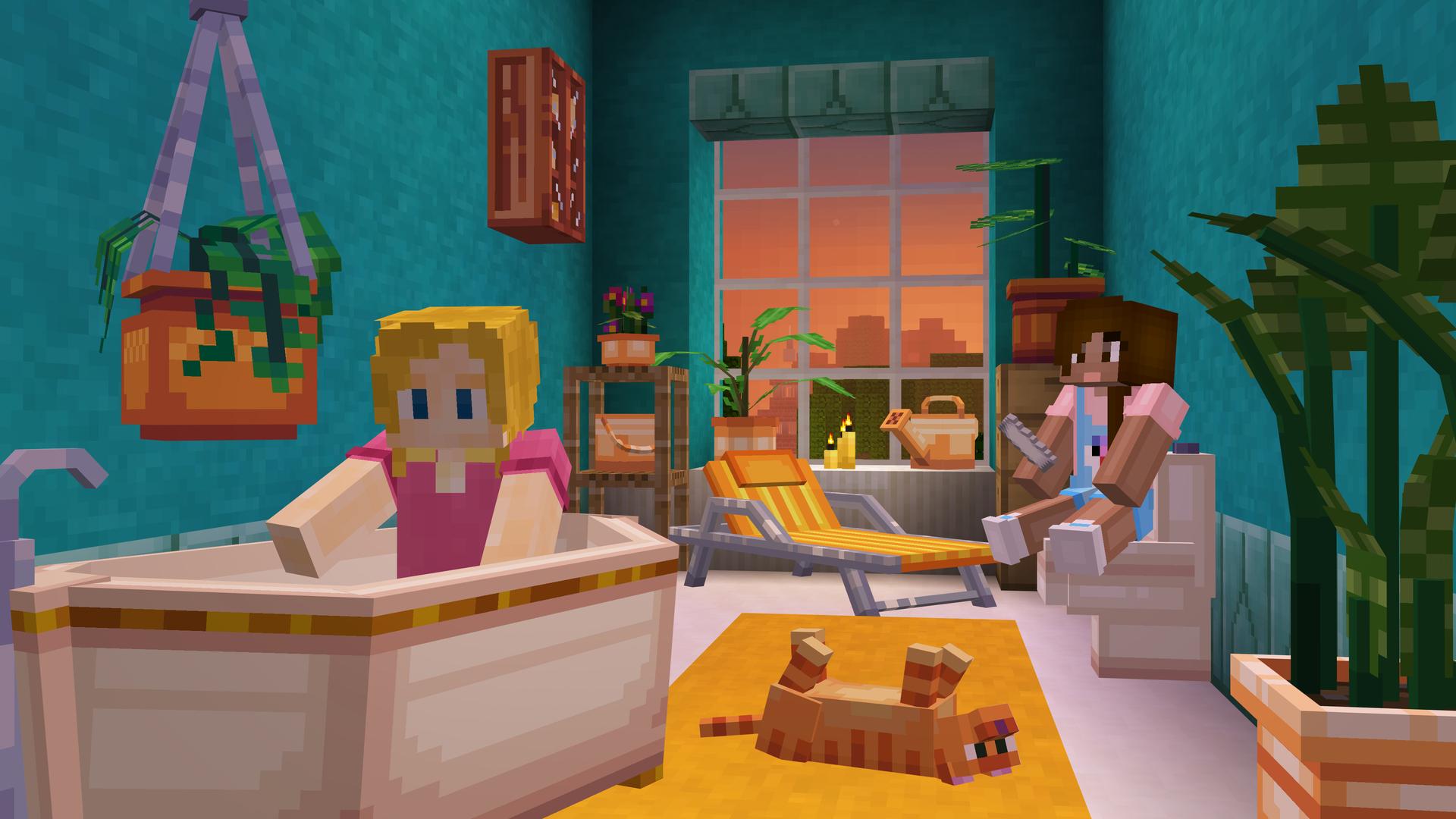 Minecraft Bedrock Add-On Pink Villa