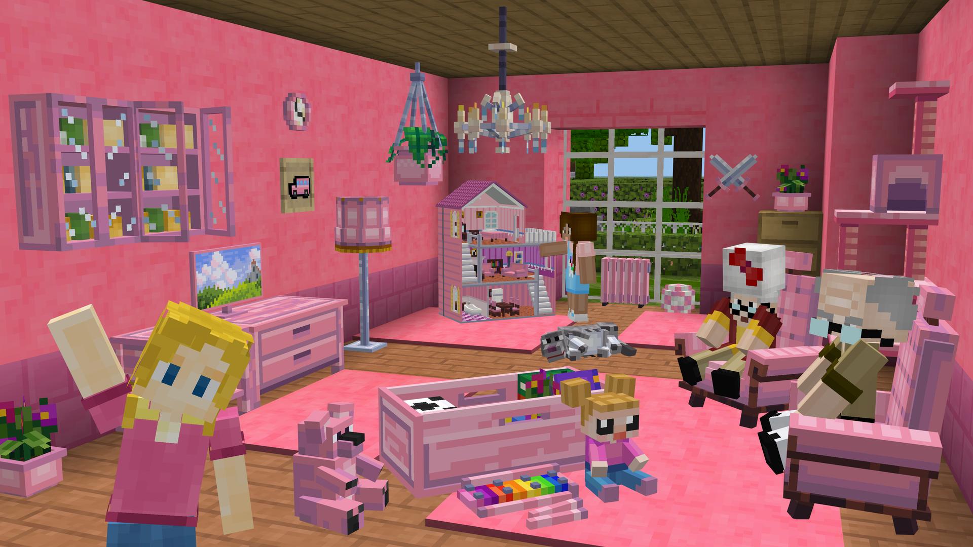 Minecraft Bedrock Add-On Pink Villa