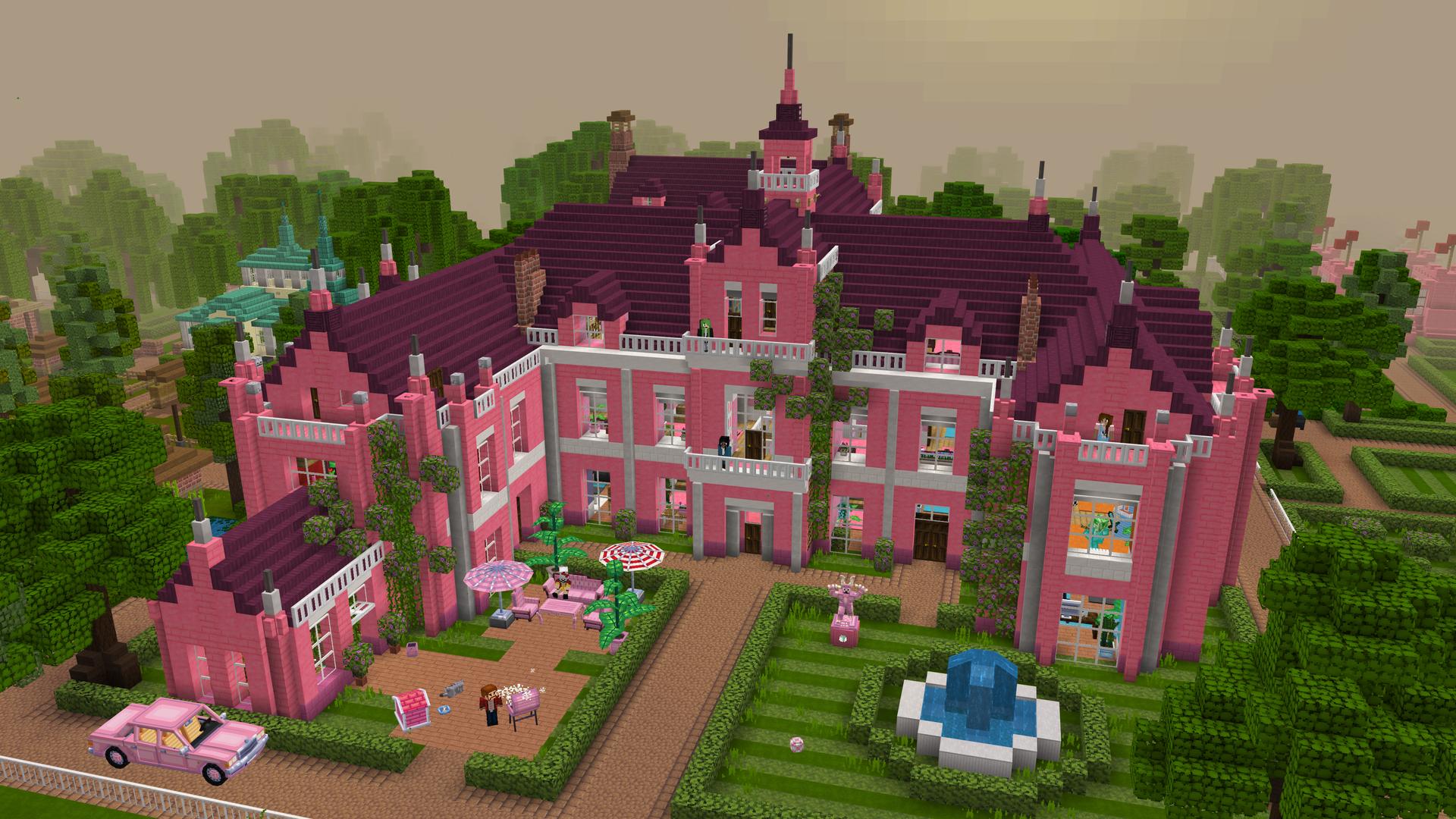 Minecraft Bedrock Add-On Pink Villa