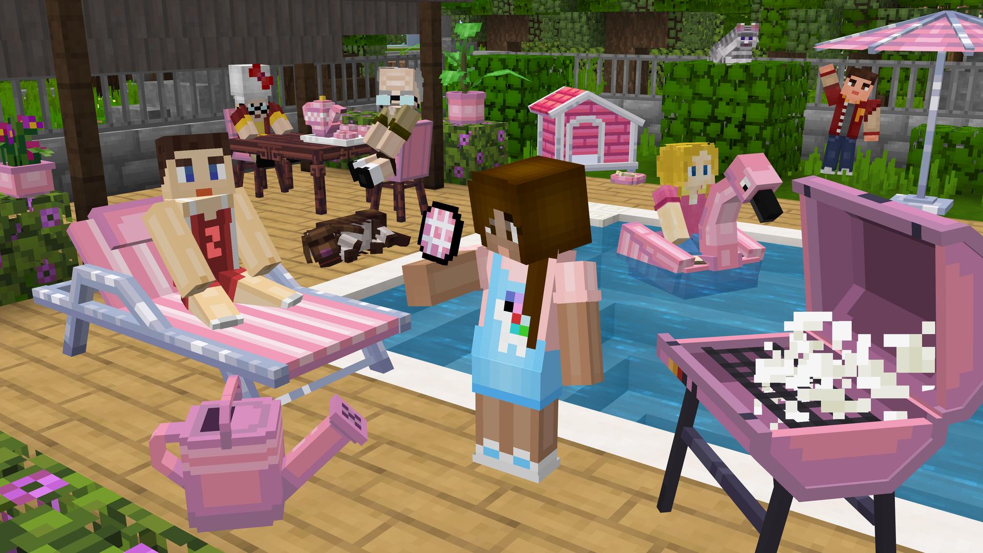 Minecraft Bedrock Add-On Pink Villa